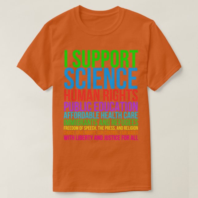 T-shirt Causes progressistes libérales et démocratiques  (Design devant)