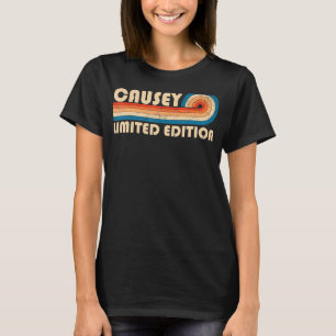 T-shirt CAUSEY Nom de famille Retro Vintage 80s 90s Annive