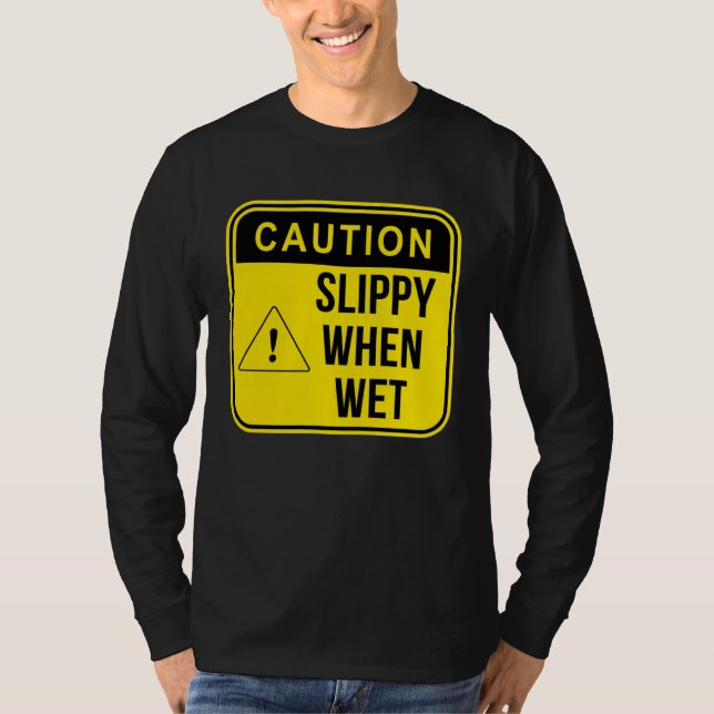 T-shirt Caution Construction Danger Careful Meme  Sarcasti (Devant)