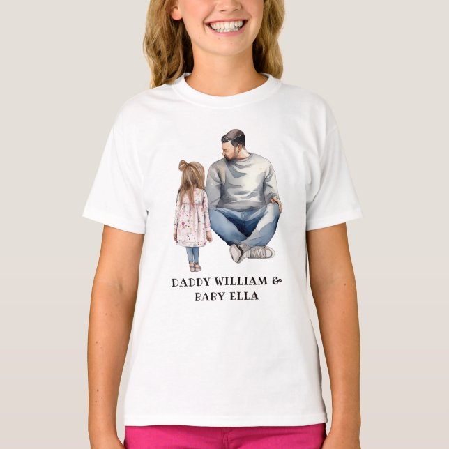 T-shirt Caution père et fille (4) (Devant)