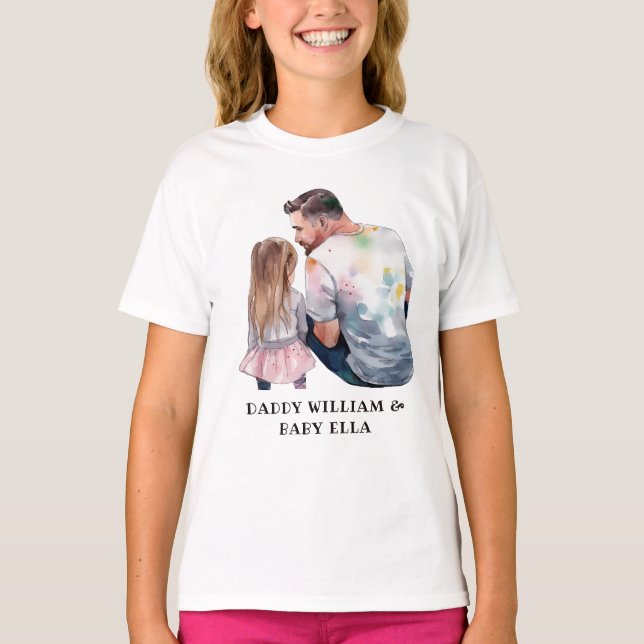 T-shirt Caution père et fille (5) (Devant)