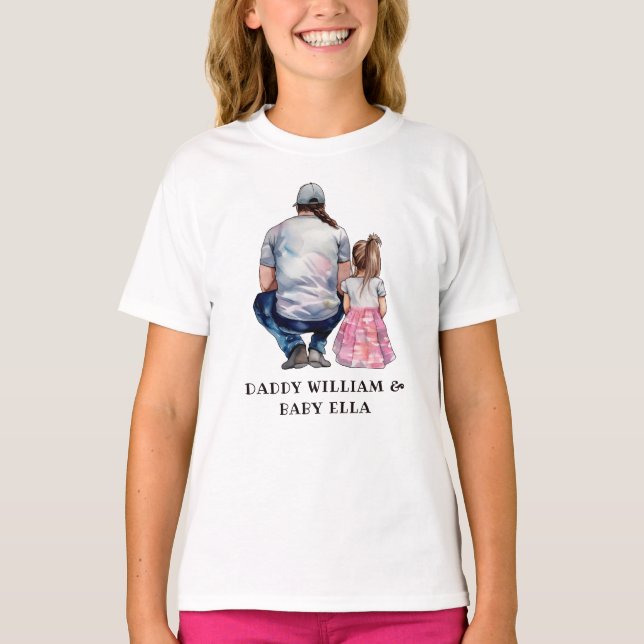 T-shirt Caution père et fille (8) (Devant)
