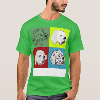 T-shirt Cavachon Bichon Frise Chien blanc Quatre visages
