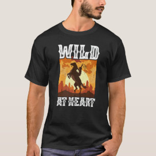 T-shirt Cavalier Amoureux de Cheval à Coeur Sauvage Équita