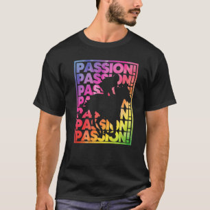 T-shirt Cavalier au Galop Passion Colorée pour l'Équitatio