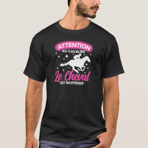 T-shirt Cavalier Cavalier Chevaux Vintage Méfiez-vous du c
