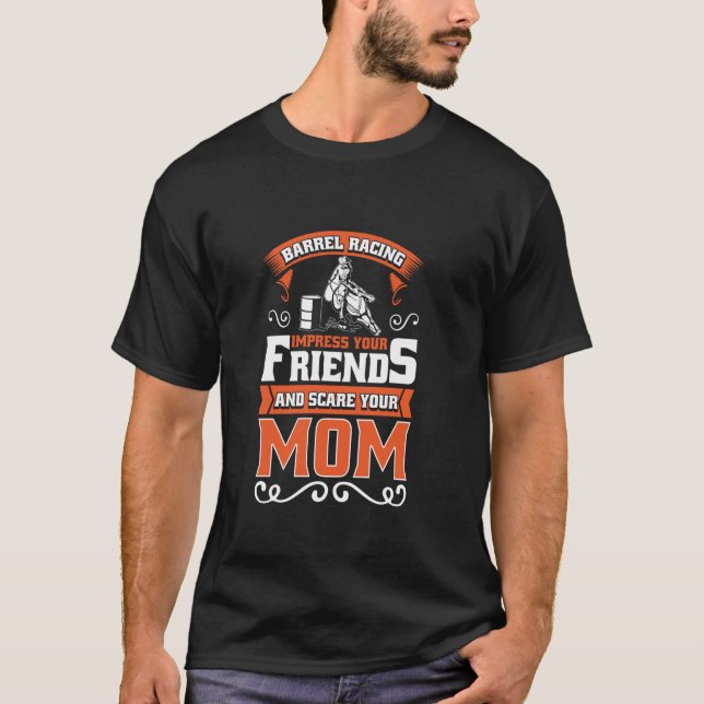 T-shirt Cavalier de baril drôle de cavalier de rodéo Cours (Devant)