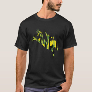 T-shirt Cavalier de Bronc de Rodéo Camo Silhouette Cheval