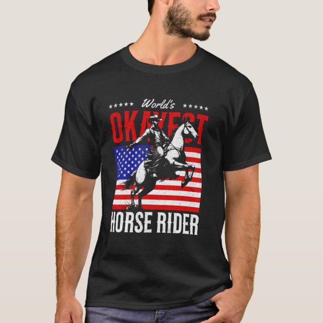 T-shirt Cavalier de Cheval Assez Correct du Monde Équitati (Devant)