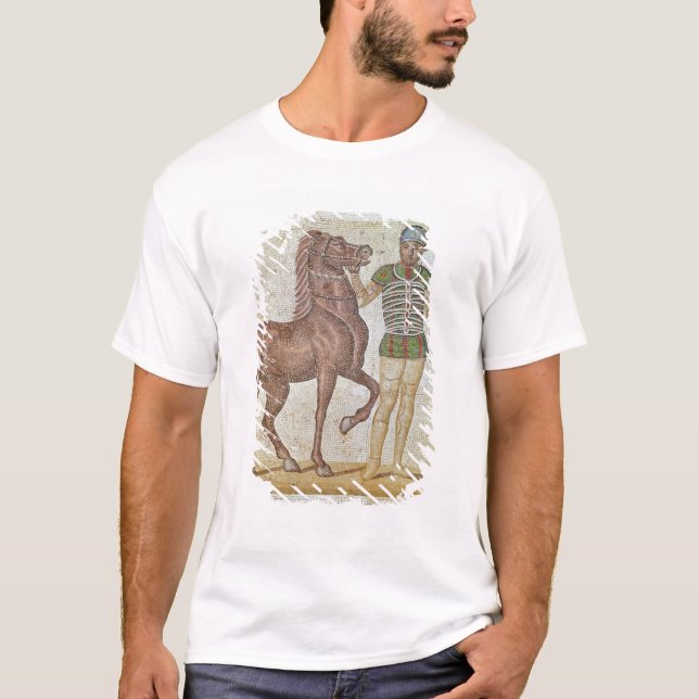 T-shirt Cavalier de cheval dans des couleurs de emballage (Devant)
