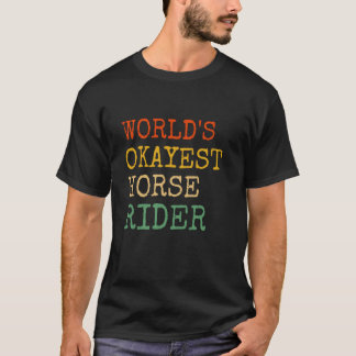 T-shirt Cavalier de cheval moyen au monde drôle équitation