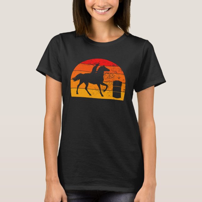 T-shirt Cavalier de course de baril Course de baril Équita (Devant)