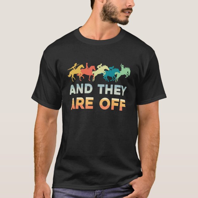 T-shirt Cavalier de course de cheval drôle (Devant)