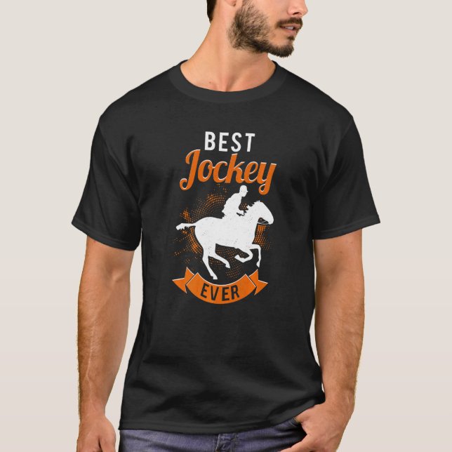 T-shirt Cavalier de course de chevaux Cavalier de course d (Devant)