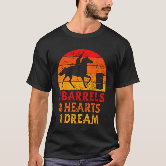 T-shirt Cavalier de course de tonneaux Course de tonneaux  (Devant)