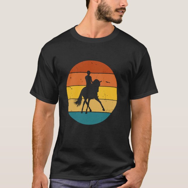 T-shirt cavalier de dressage (Devant)