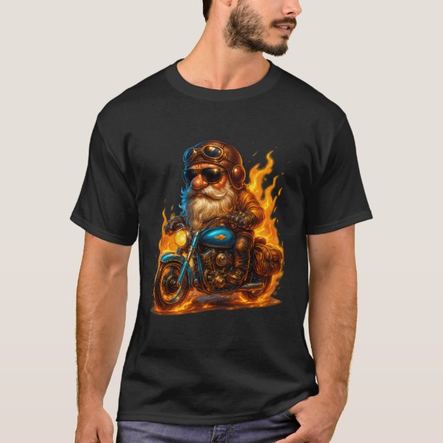 T-shirt Cavalier de l'Enfer Fluffy – Chien Motard avec Bar (Devant)