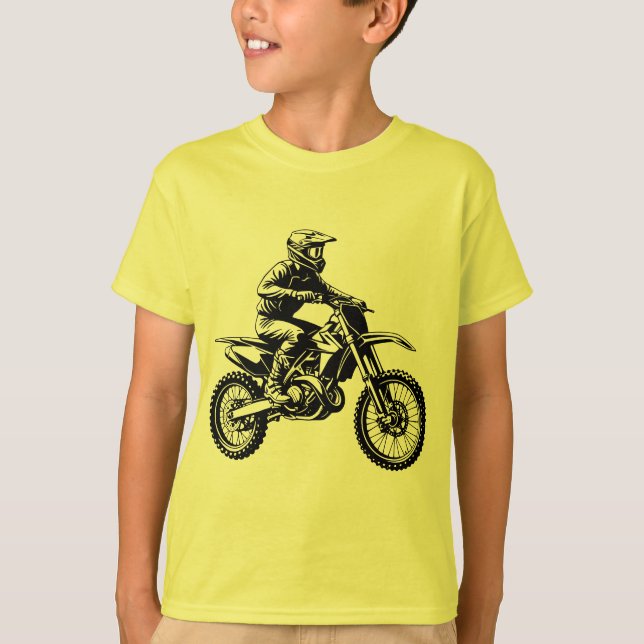 T-shirt Cavalier de moto cross  (Devant)