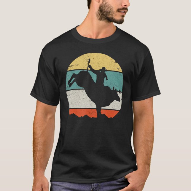 T-shirt Cavalier de Rodéo de Taureau Occidental de Campagn (Devant)