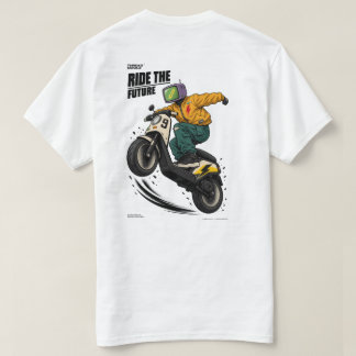 T-shirt Cavalier de scooter Cyberpunk – Rue urbaine futuri