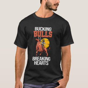 T-shirt Cavalier de Taureau Brisant les Cœurs Rodéo de Tau