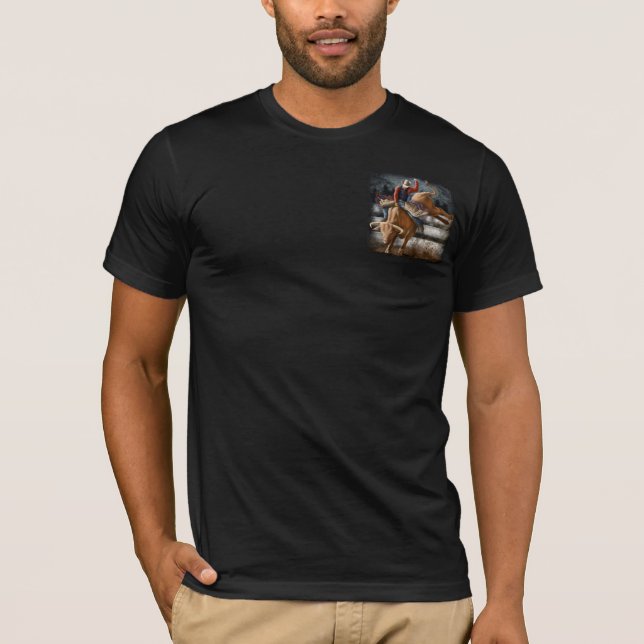 T-shirt Cavalier de taureau de rodéo, (Devant)