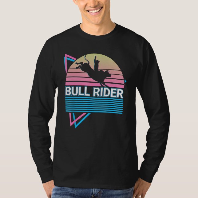 T-shirt Cavalier de taureau Rodéo de taureau (Devant)