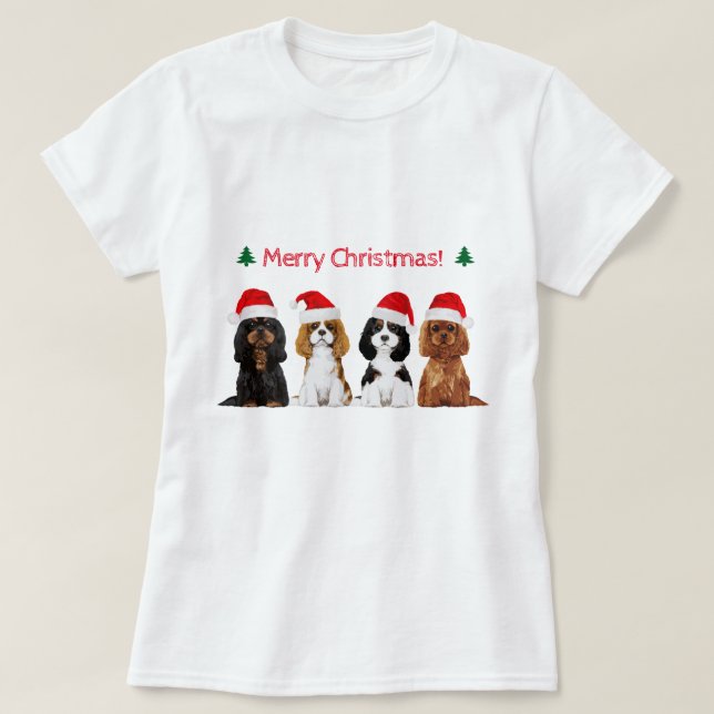 T-shirt cavalier de vacances d'épagneul du Roi (Design devant)