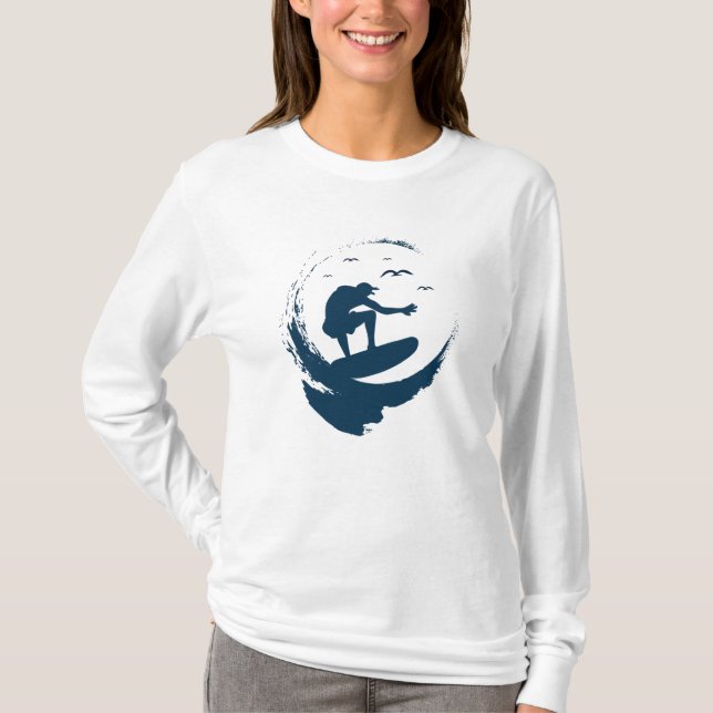 T-shirt Cavalier de vague (Devant)