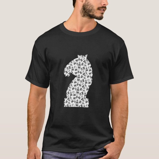 T-shirt Cavalier d'échecs Joueur d'échecs (Devant)