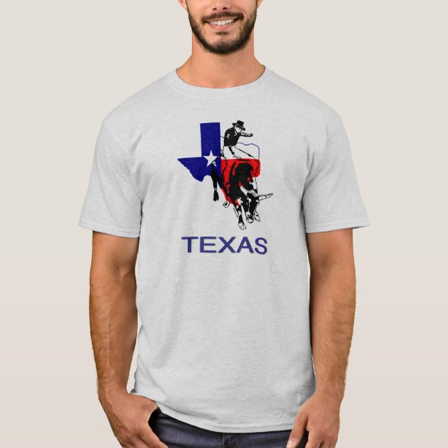 T-shirt Cavalier du Texas Taureau (Devant)