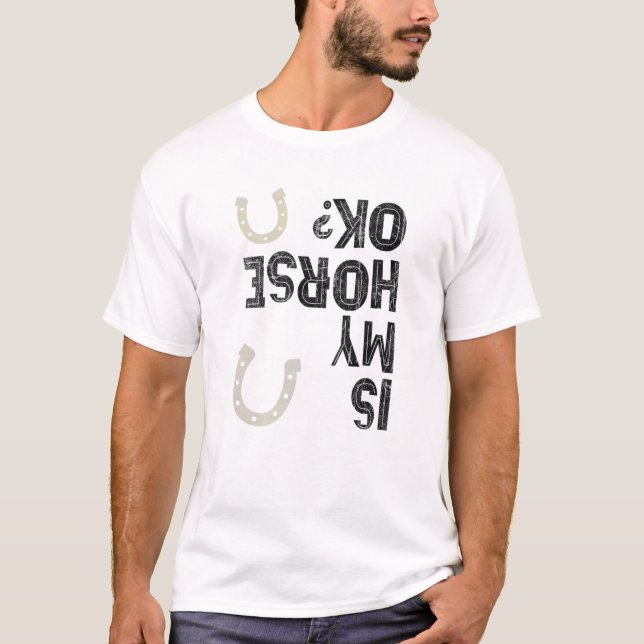 T-shirt Cavalier EST-CE QUE MON CHEVAL VA BIEN ? Équipe éq (Devant)