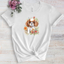 Cavalier King Charles Puppy Pet Aquarelle