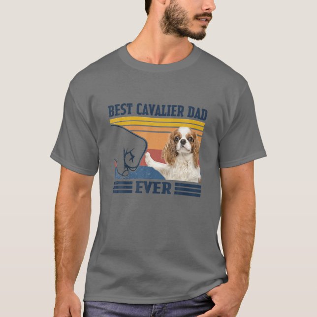 T-shirt Cavalier King Charles Spaniel Best Cavalier Papa E (Devant)