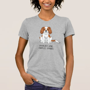 T-shirt Cavalier King Charles Spaniel Chien Blenheim & Tex