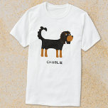 T-shirt Cavalier King Charles Spaniel Chien Personnalisé<br><div class="desc">Cute Black et Tan Cavalier King Charles Spaniel design chien pour amoureux des animaux. Art original de Nic Squirrell. Modifiez le nom ou le texte à customiser.</div>