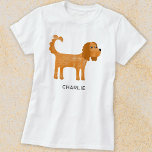 T-shirt Cavalier King Charles Spaniel Chien Personnalisé<br><div class="desc">Cute Ruby Cavalier King Charles Spaniel design chien pour amoureux des animaux. Art original de Nic Squirrell. Modifiez le nom ou le texte à customiser.</div>