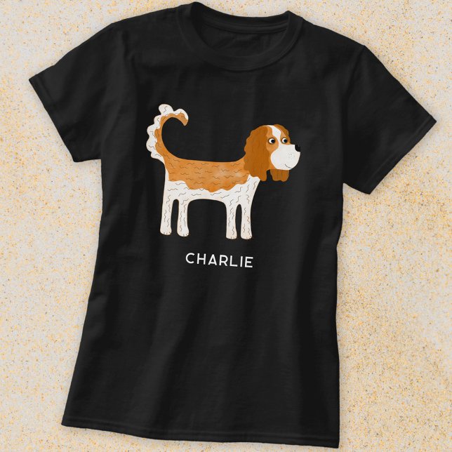 T-shirt Cavalier King Charles Spaniel Chien Personnalisé (Personalized Cavalier King Charles Spaniel dog t-shirt)