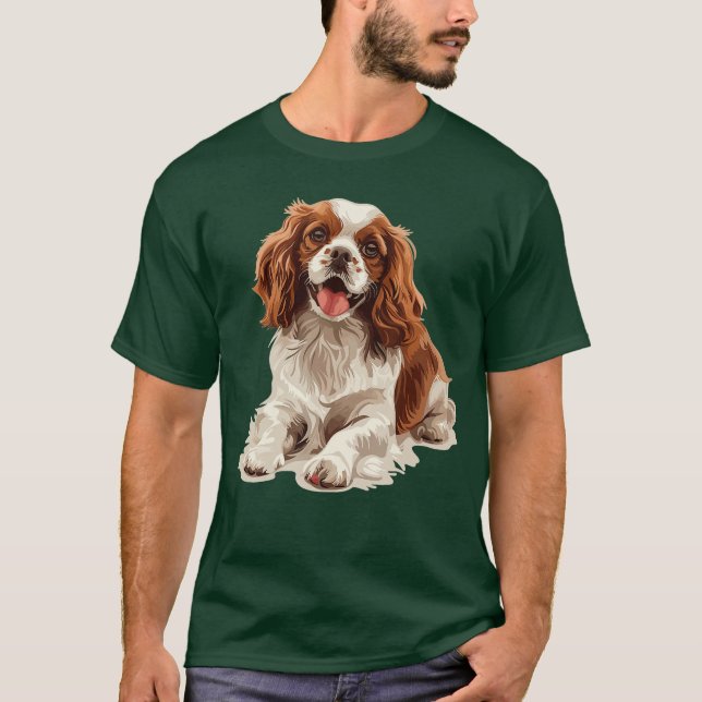 T-shirt Cavalier King Charles Spaniel Dog Breed funny (Devant)