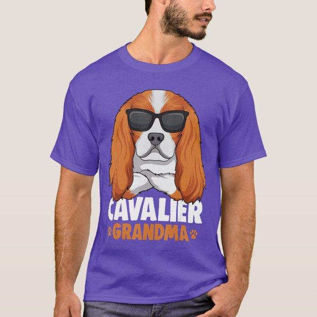 T-shirt Cavalier King Charles Spaniel Grandma Dog gift gif (Devant)