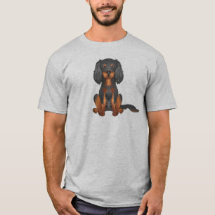 T-shirt Cavalier King Charles Spaniel noir et feu