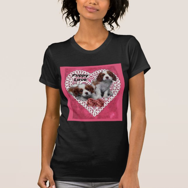 T-shirt Cavalier King Charles Spaniel Puppy Love (Devant)