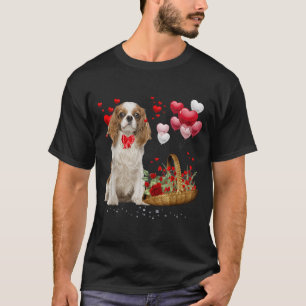 T-shirt Cavalier King Charles Spaniel Red Heart Valentine