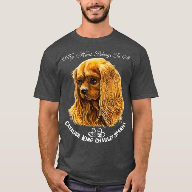 T-shirt Cavalier King Charles Spaniel Ruby (Devant)