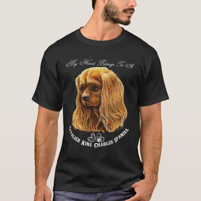 T-shirt Cavalier King Charles Spaniel Ruby Cavalier King C (Devant)