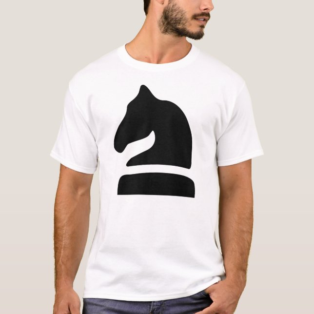 T-shirt Cavalier noir (Devant)