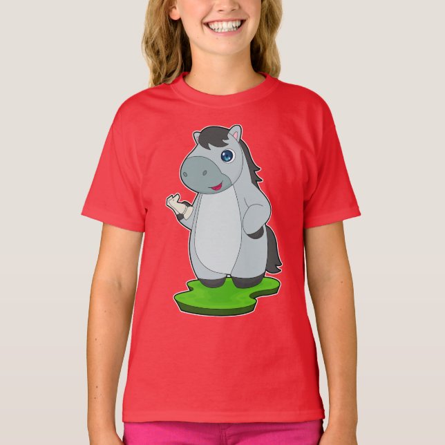 T-shirt Cavalier pièce d'échecs (Devant)
