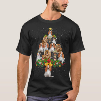 T-shirt Cavalier Roi Charles Espagnol Noël Arbre de Noël l