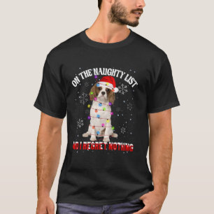 T-shirt Cavalier Roi Santa Chapeau Sur La Liste Coquine Je