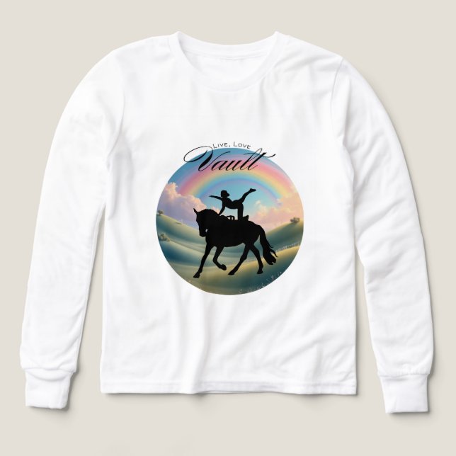 T-Shirt Cavalier Voltigeur Live Love Equestrian (Motif recto)